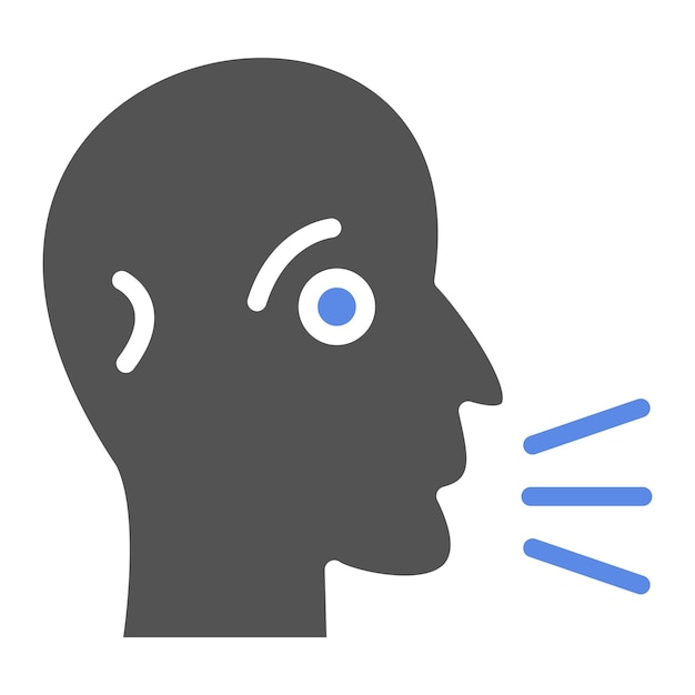 Diseño vectorial de estilo de icono de grito