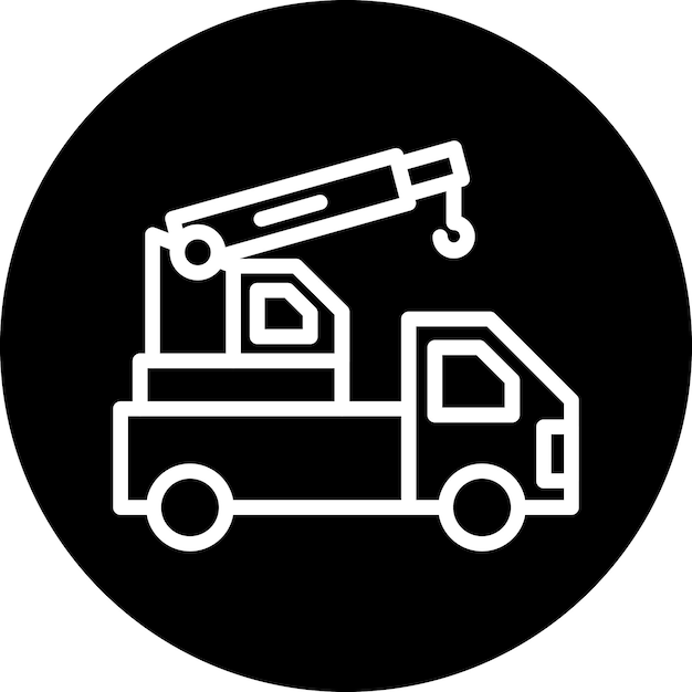 Diseño vectorial Estilo de icono de la grúa turca