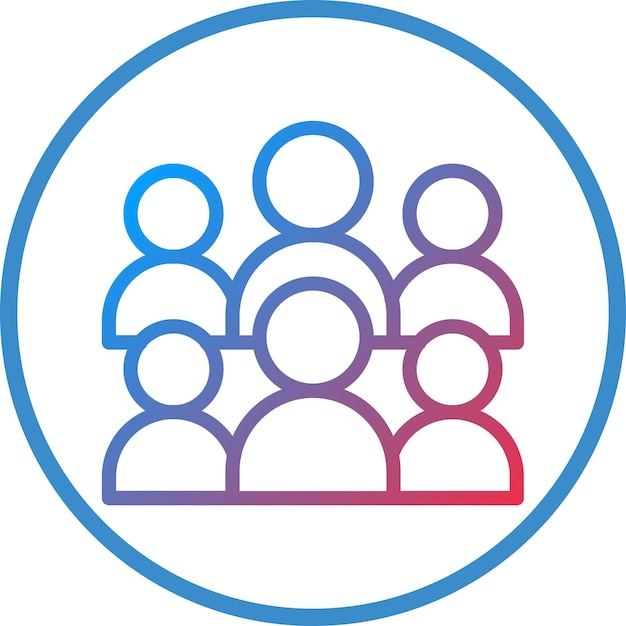 Diseño vectorial Estilo de icono de grupo grande
