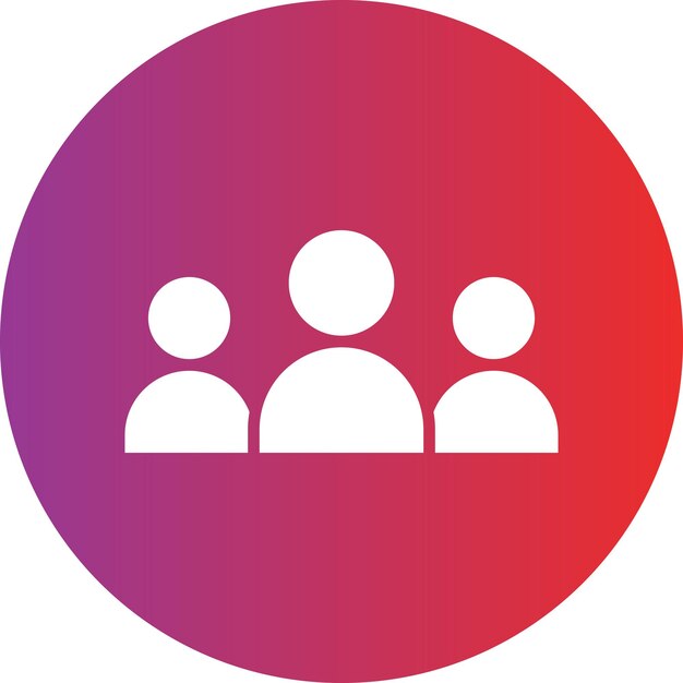 Diseño vectorial Estilo de icono de grupo pequeño