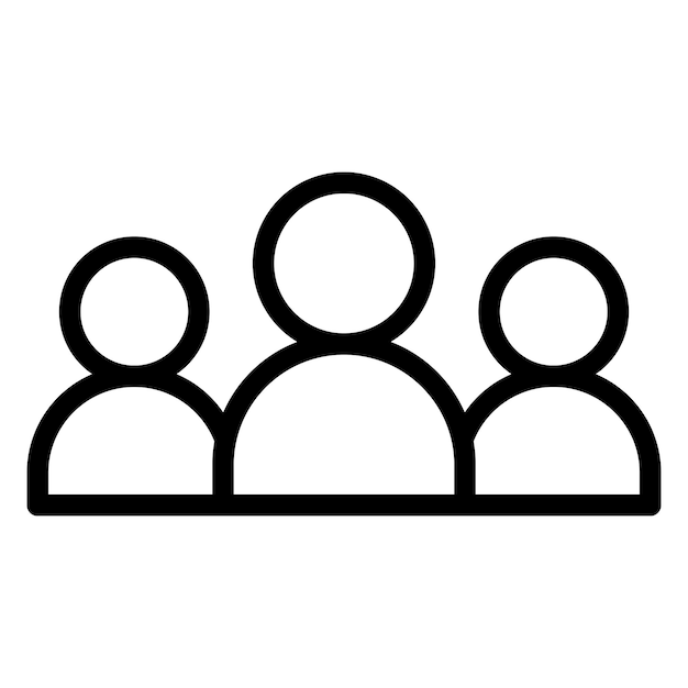 Diseño vectorial Estilo de icono de grupo pequeño