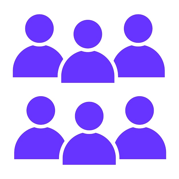 Diseño vectorial Estilo de icono de grupo pequeño