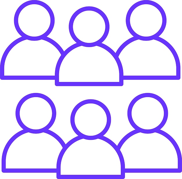 Diseño vectorial Estilo de icono de grupo pequeño