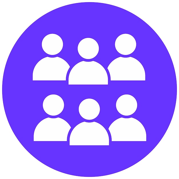 Diseño vectorial Estilo de icono de grupo pequeño