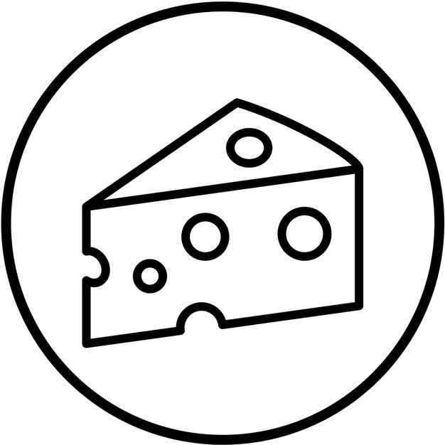 Diseño vectorial Estilo de icono de Gruyere