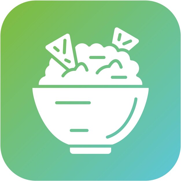 Diseño vectorial del estilo del icono de guacamole
