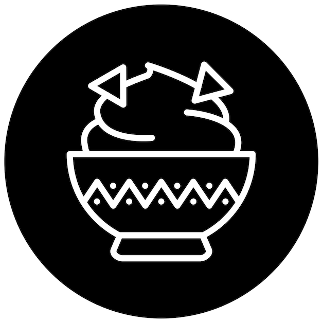Diseño vectorial del estilo del icono de guacamole
