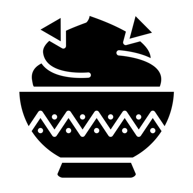 Diseño vectorial del estilo del icono de guacamole
