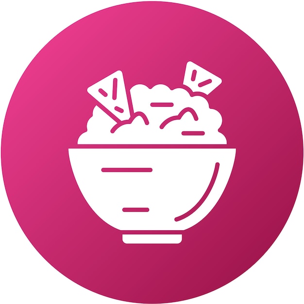 Diseño vectorial del estilo del icono de guacamole