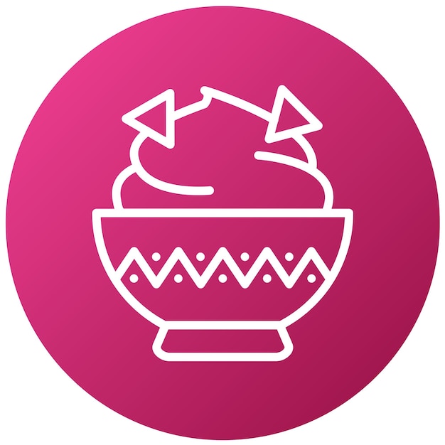 Diseño vectorial del estilo del icono de guacamole