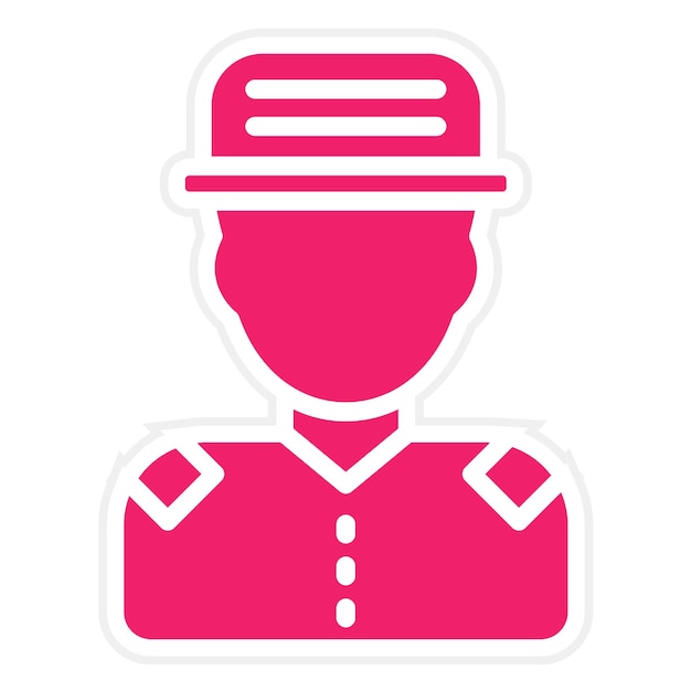 Diseño vectorial del estilo del icono del guardabosques
