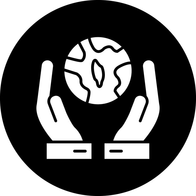 Diseño vectorial Estilo del icono de guardar el mundo