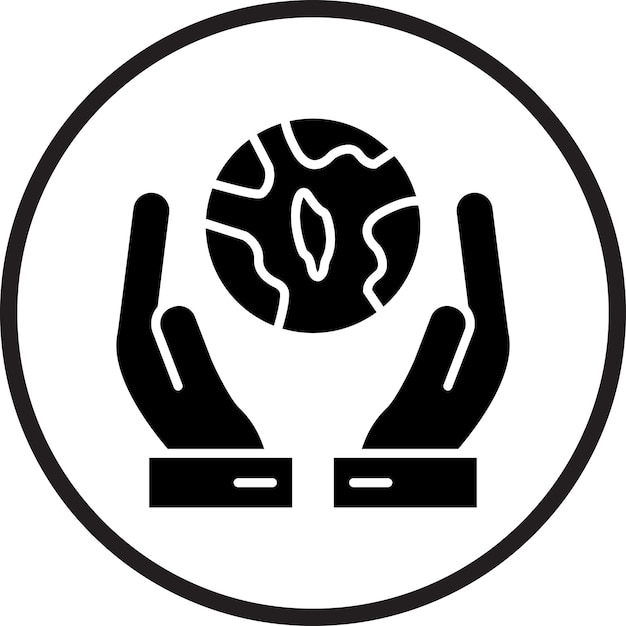 Diseño vectorial Estilo del icono de guardar el mundo