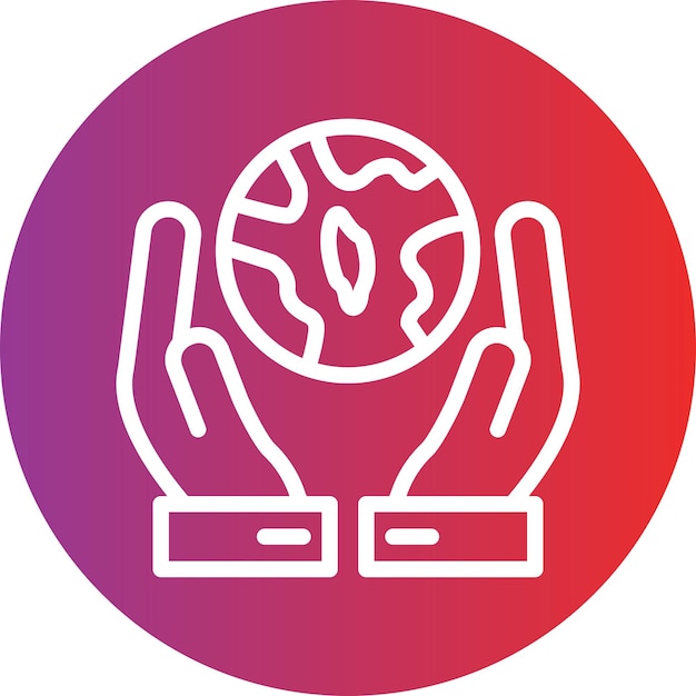 Diseño vectorial Estilo del icono de guardar el mundo