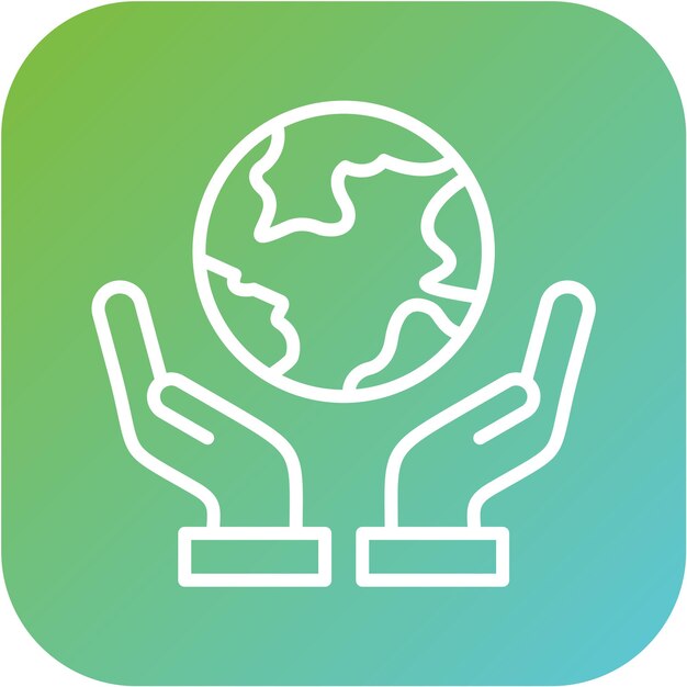 Diseño vectorial Estilo del icono de guardar el mundo