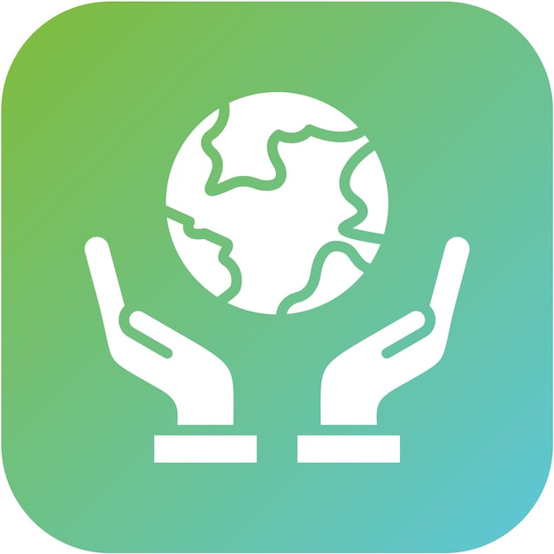 Diseño vectorial Estilo del icono de guardar el mundo