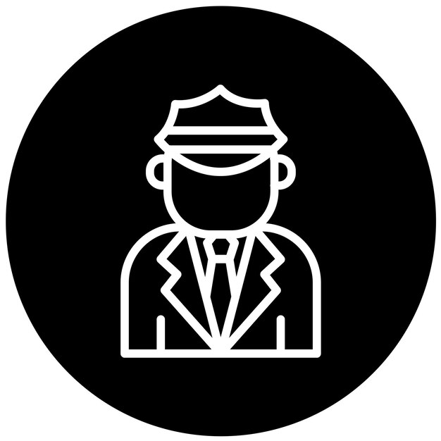 Diseño vectorial del estilo del icono de la guardia de alimentos