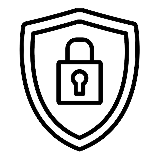 Diseño vectorial de estilo de icono de guardia de bloqueo