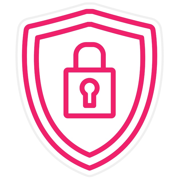 Diseño vectorial de estilo de icono de guardia de bloqueo