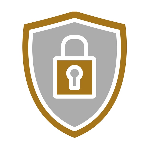 Diseño vectorial de estilo de icono de guardia de bloqueo
