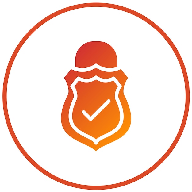 Diseño vectorial Estilo del icono de guardia de confianza