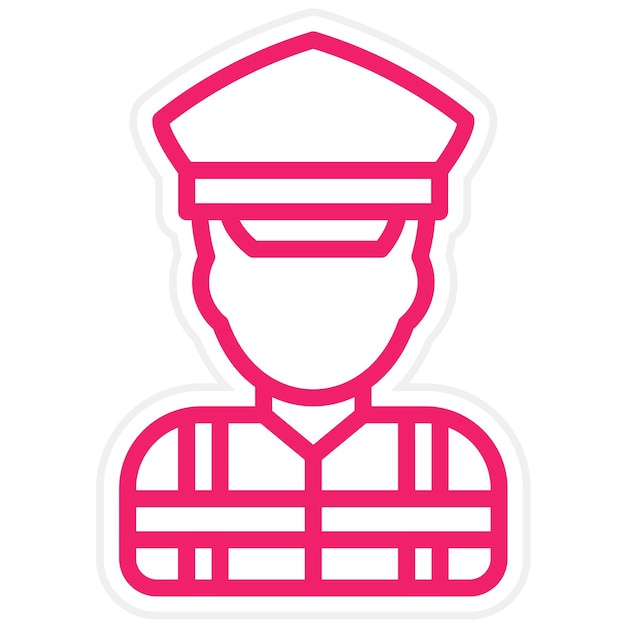 Diseño vectorial Estilo del icono de la Guardia Costera