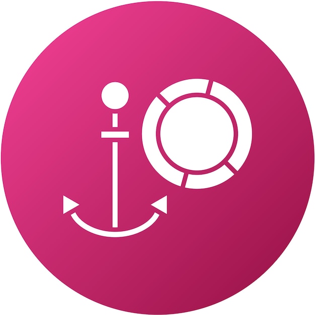 Diseño vectorial Estilo del icono de la Guardia Costera