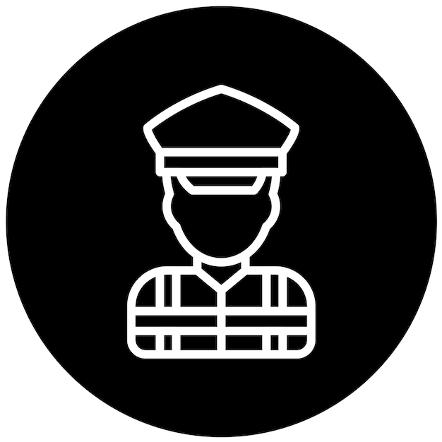 Diseño vectorial Estilo del icono de la Guardia Costera