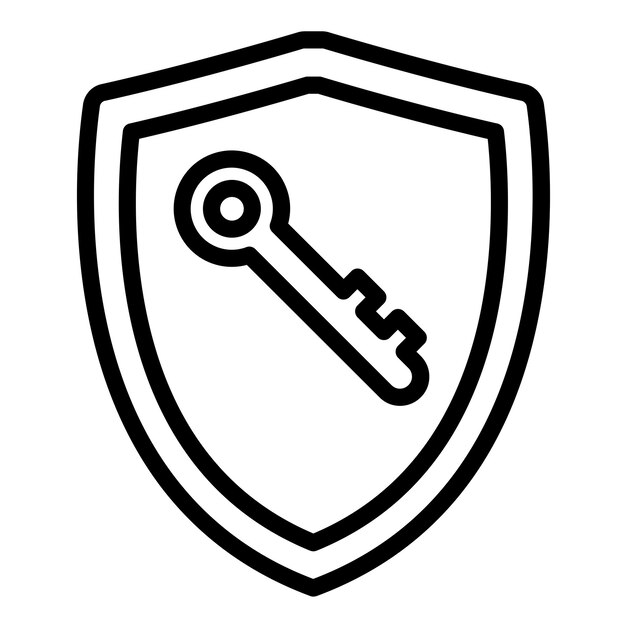 Diseño vectorial Estilo del icono del guardián clave