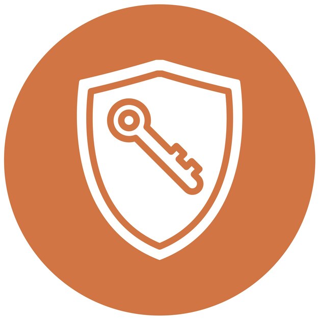Diseño vectorial Estilo del icono del guardián clave
