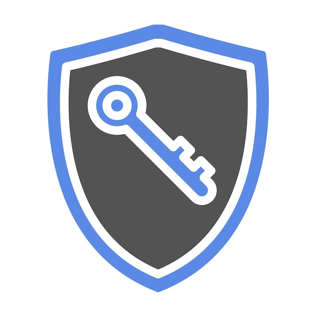 Diseño vectorial Estilo del icono del guardián clave