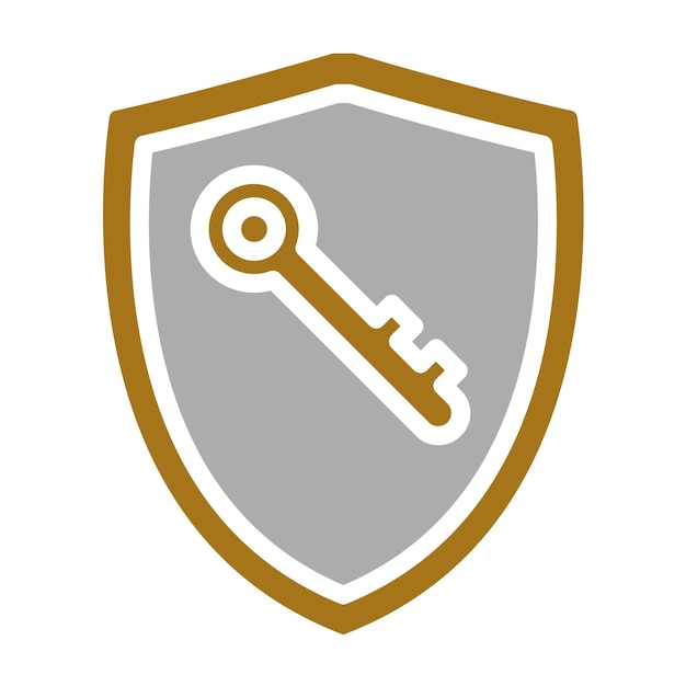 Diseño vectorial Estilo del icono del guardián clave