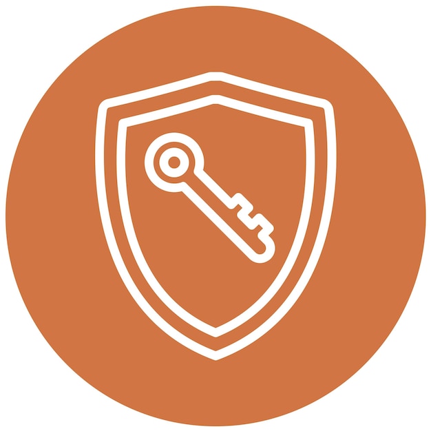 Diseño vectorial Estilo del icono del guardián clave