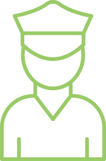 Diseño vectorial Estilo del icono del guardián de la puerta
