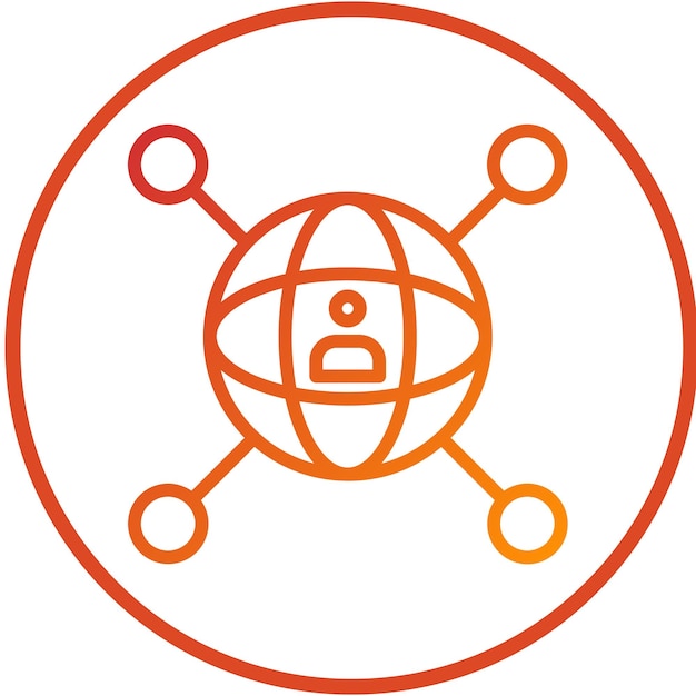 Diseño vectorial Estilo del icono del guardián de la red