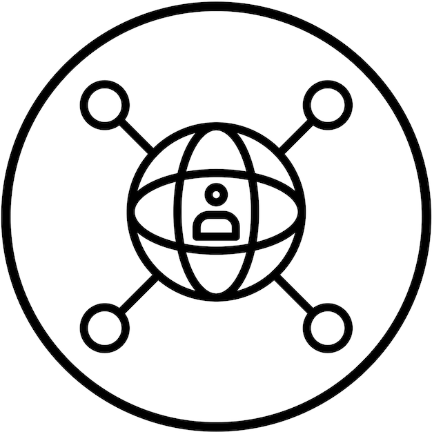 Diseño vectorial Estilo del icono del guardián de la red