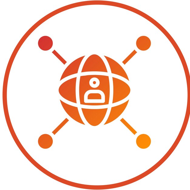 Diseño vectorial Estilo del icono del guardián de la red