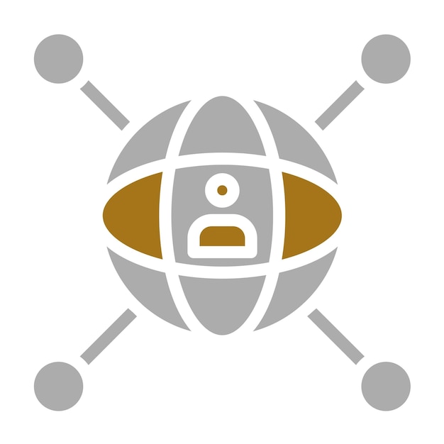 Diseño vectorial Estilo del icono del guardián de la red