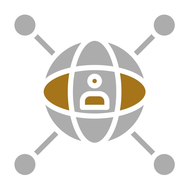 Diseño vectorial Estilo del icono del guardián de la red