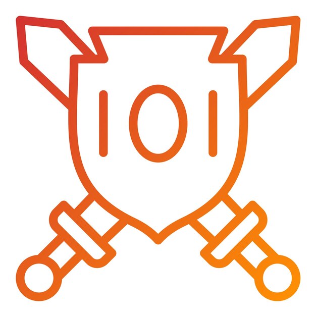 Diseño vectorial Estilo del icono del guardián