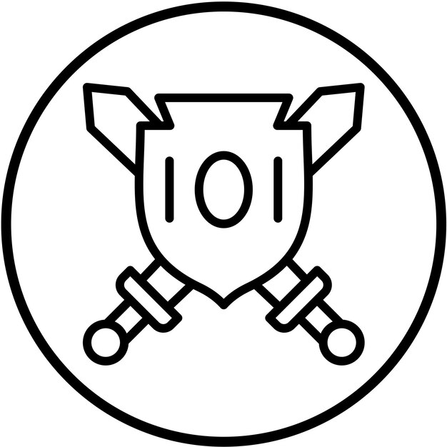 Diseño vectorial Estilo del icono del guardián