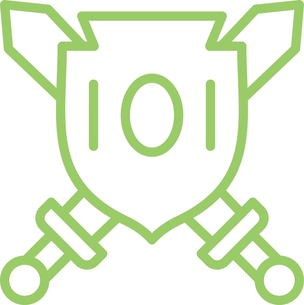 Diseño vectorial Estilo del icono del guardián