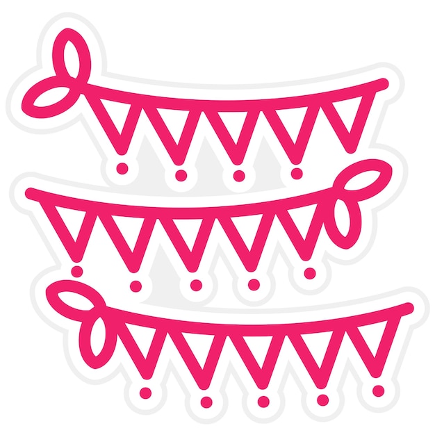 Diseño vectorial Estilo de icono de guarnición