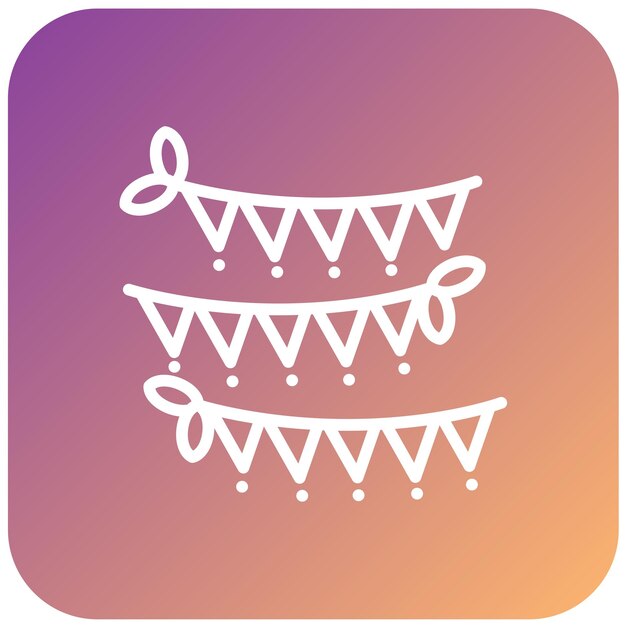 Diseño vectorial Estilo de icono de guarnición
