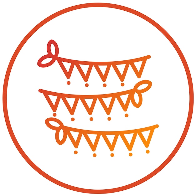 Diseño vectorial Estilo de icono de guarnición