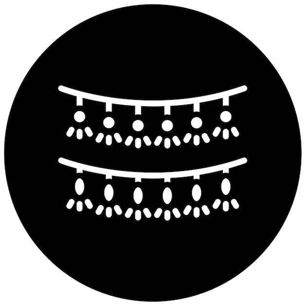Diseño vectorial Estilo de icono de guarnición