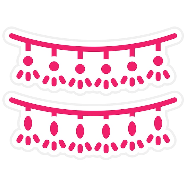 Diseño vectorial Estilo de icono de guarnición