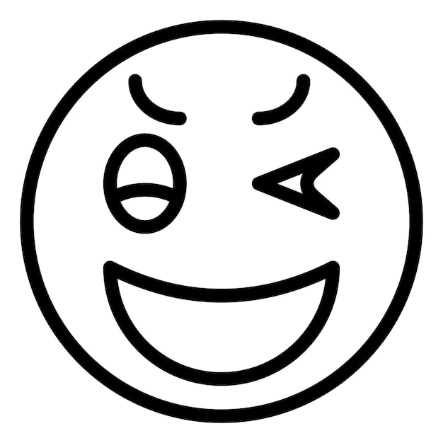 Diseño vectorial Estilo del icono de guiño