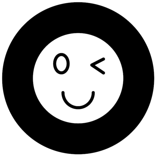 Diseño vectorial Estilo del icono de guiño