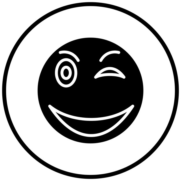 Diseño vectorial Estilo del icono de guiño